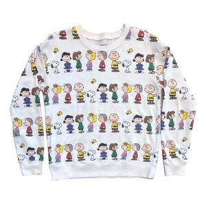 Snoopy & Peanuts Sweatshirt Pullover White Size Medium 2016 Peanuts Worldwide